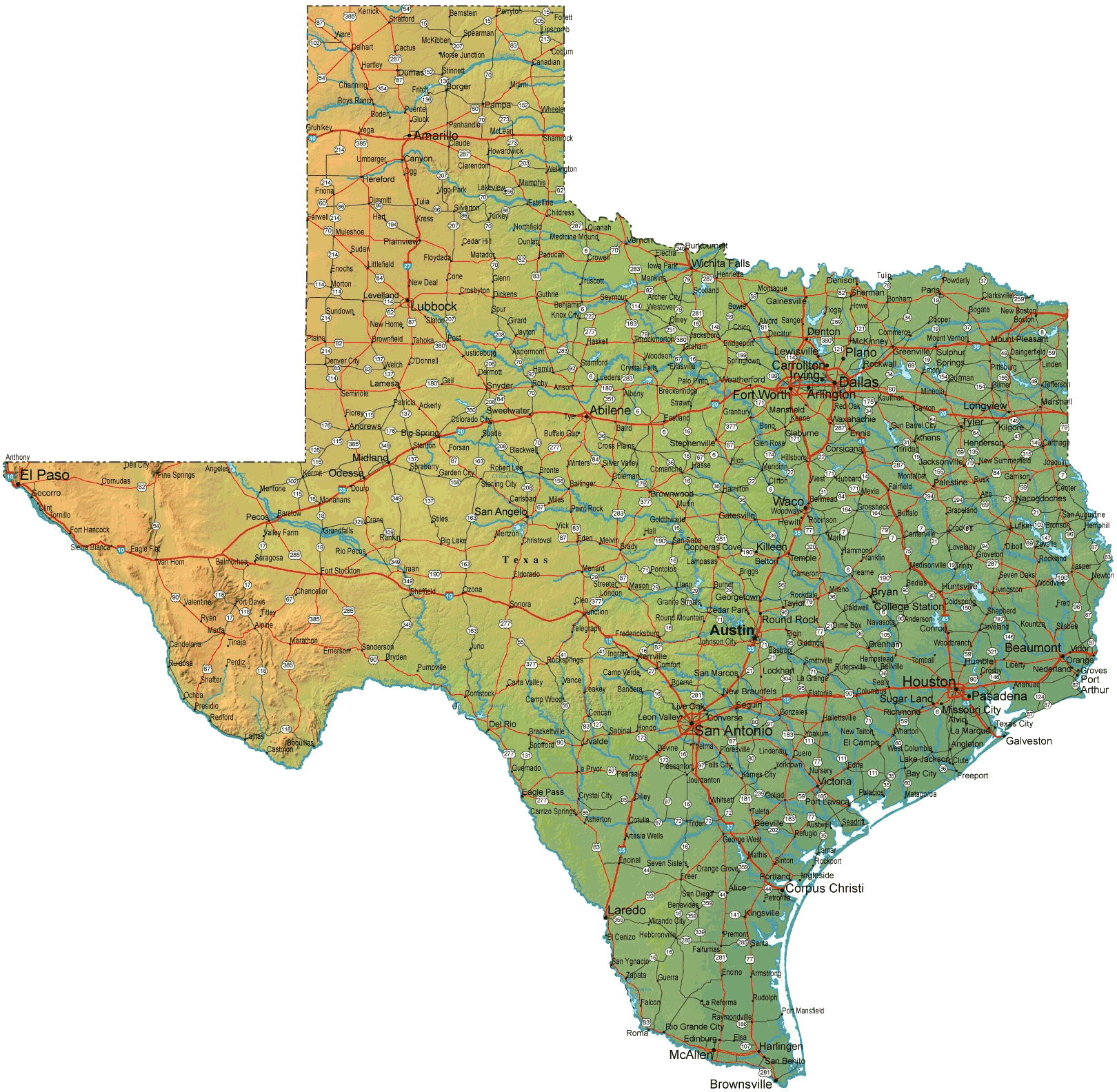 map of texas